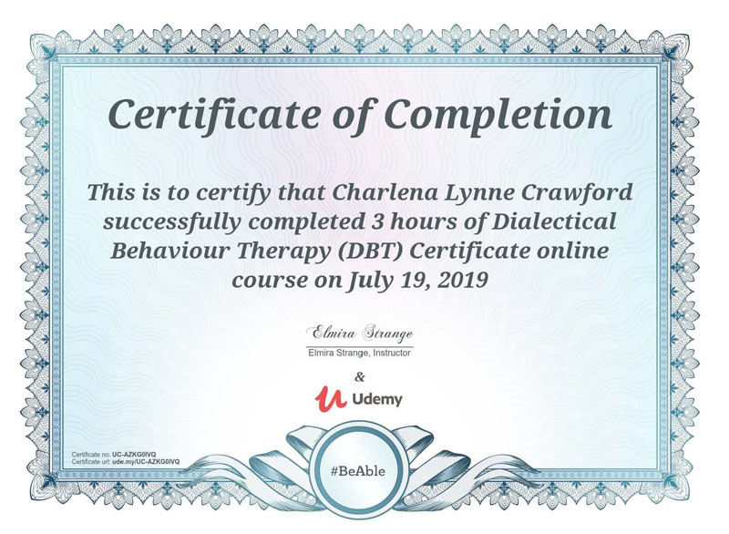 Dialectical Behavioural Therapy Diploma
